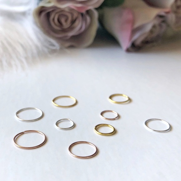 Nose Ring Nose Hoop Nose Stud 22g 20g 18g 16g - Picture 5 of 8